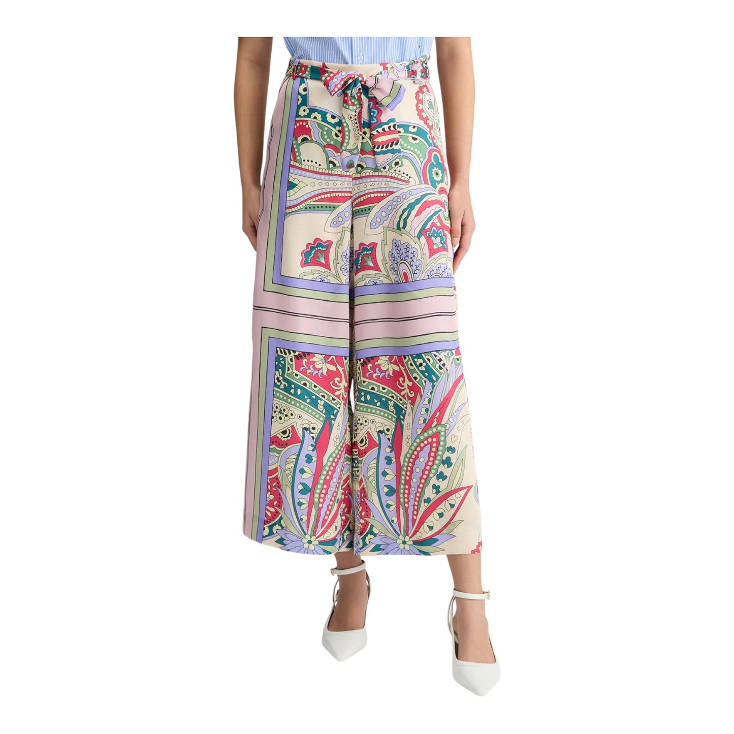 Liu Jo Printed Wide Leg Trousers - 6/8