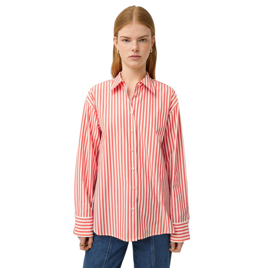 Jigsaw Coral Stripe Shirt - 10