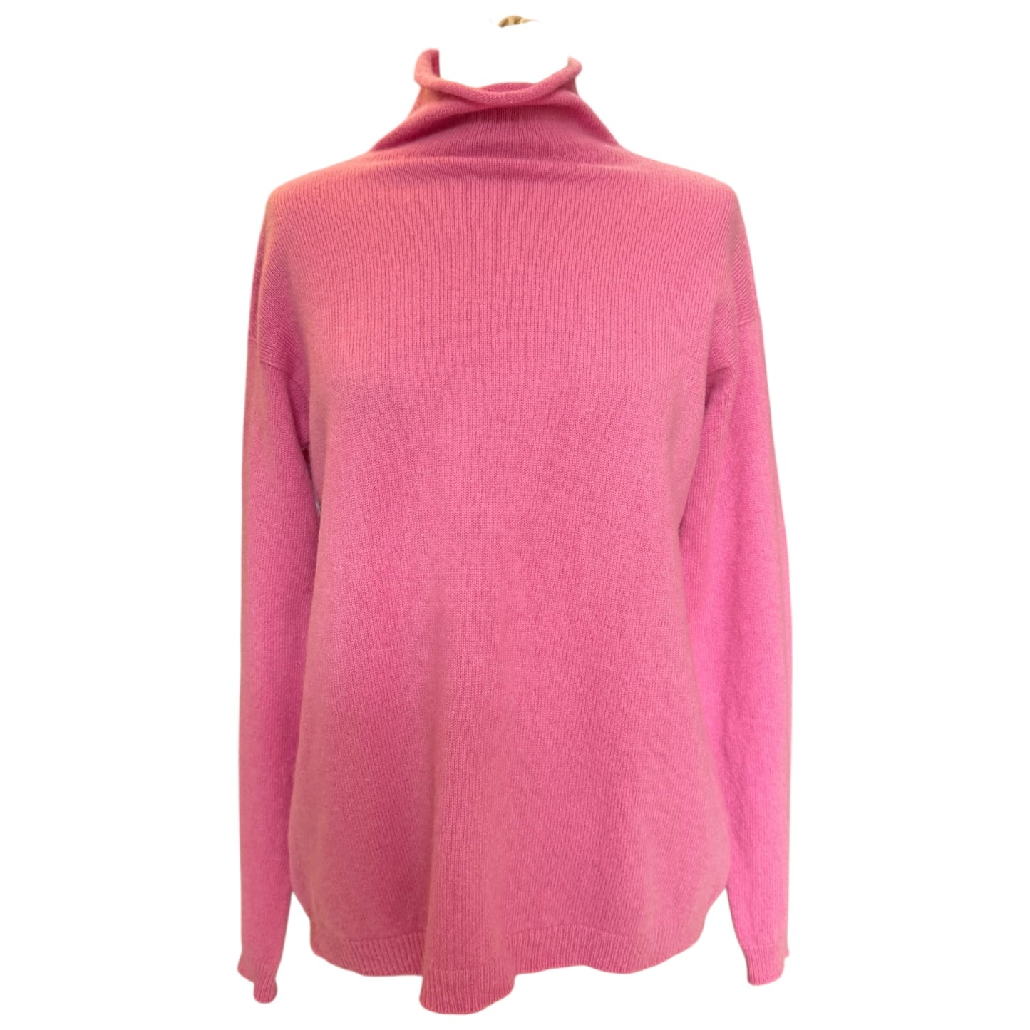 'S Max Mara Pink Knit Polo Neck Sweater - 10