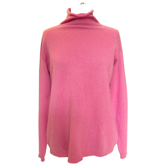'S Max Mara Pink Knit Polo Neck Sweater - 10