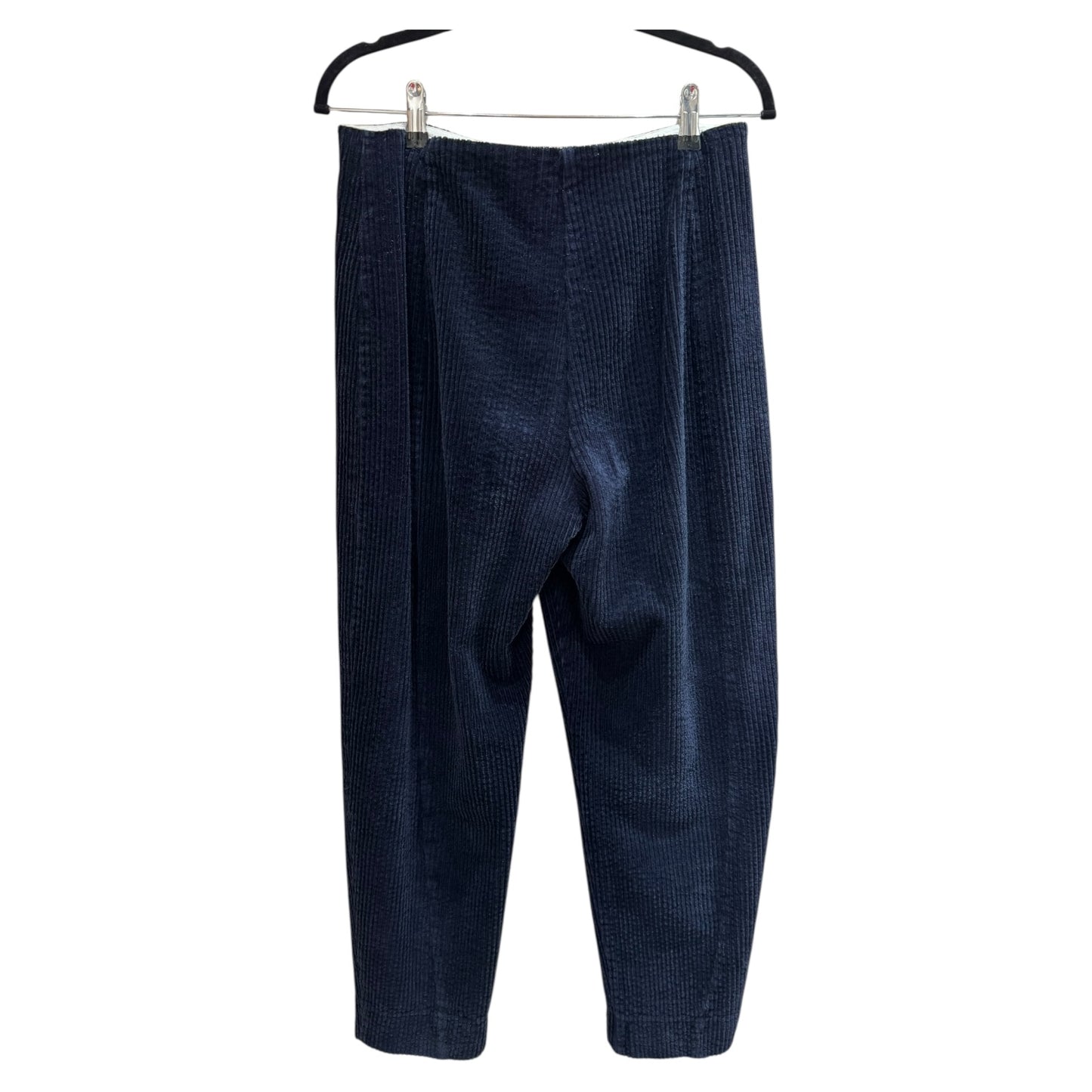 Ganni Navy Cord Barrel Leg Trousers - 10/12