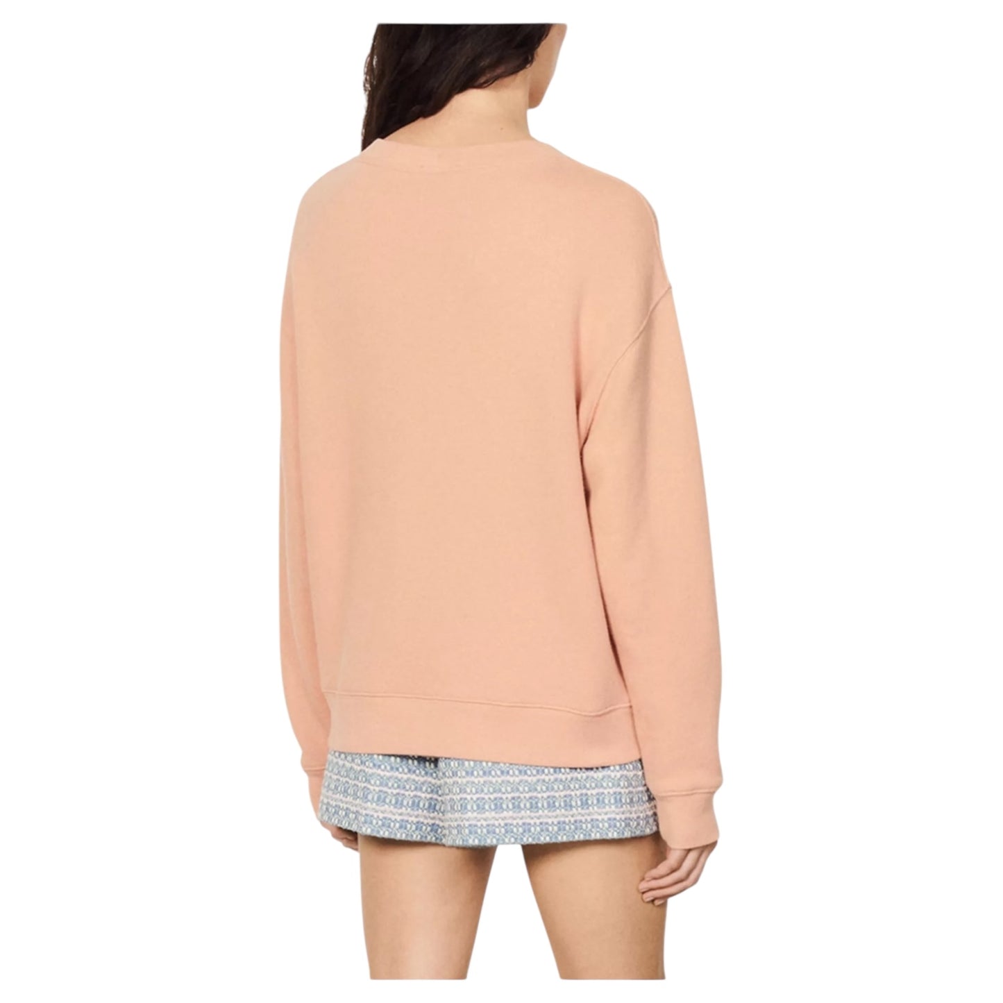 Sandro Peach Mellow Embroidered Cotton Sweatshirt - 12/14