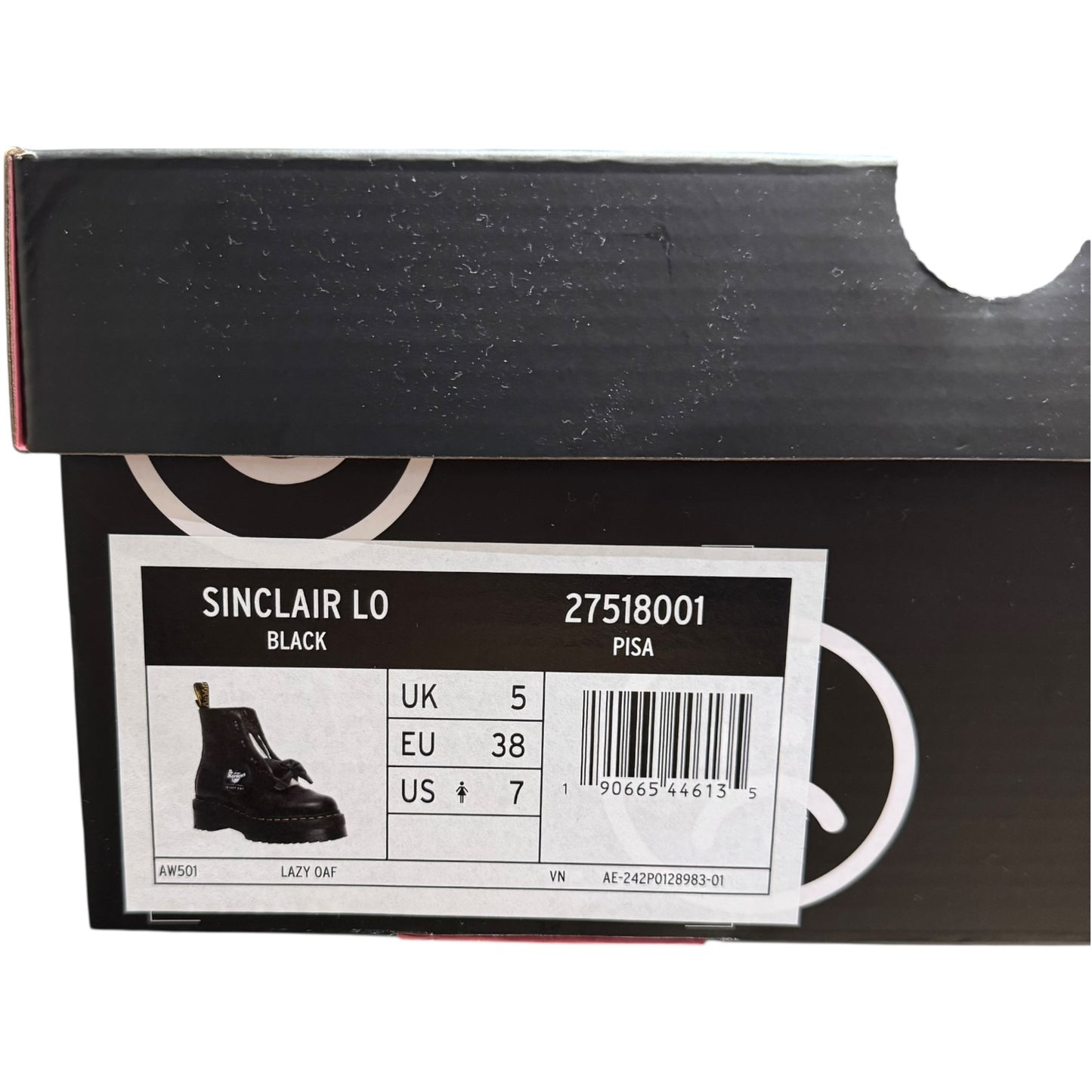 Dr Martens Black Sinclair Lazy Oaf Boots - 38 / 5 - NEW