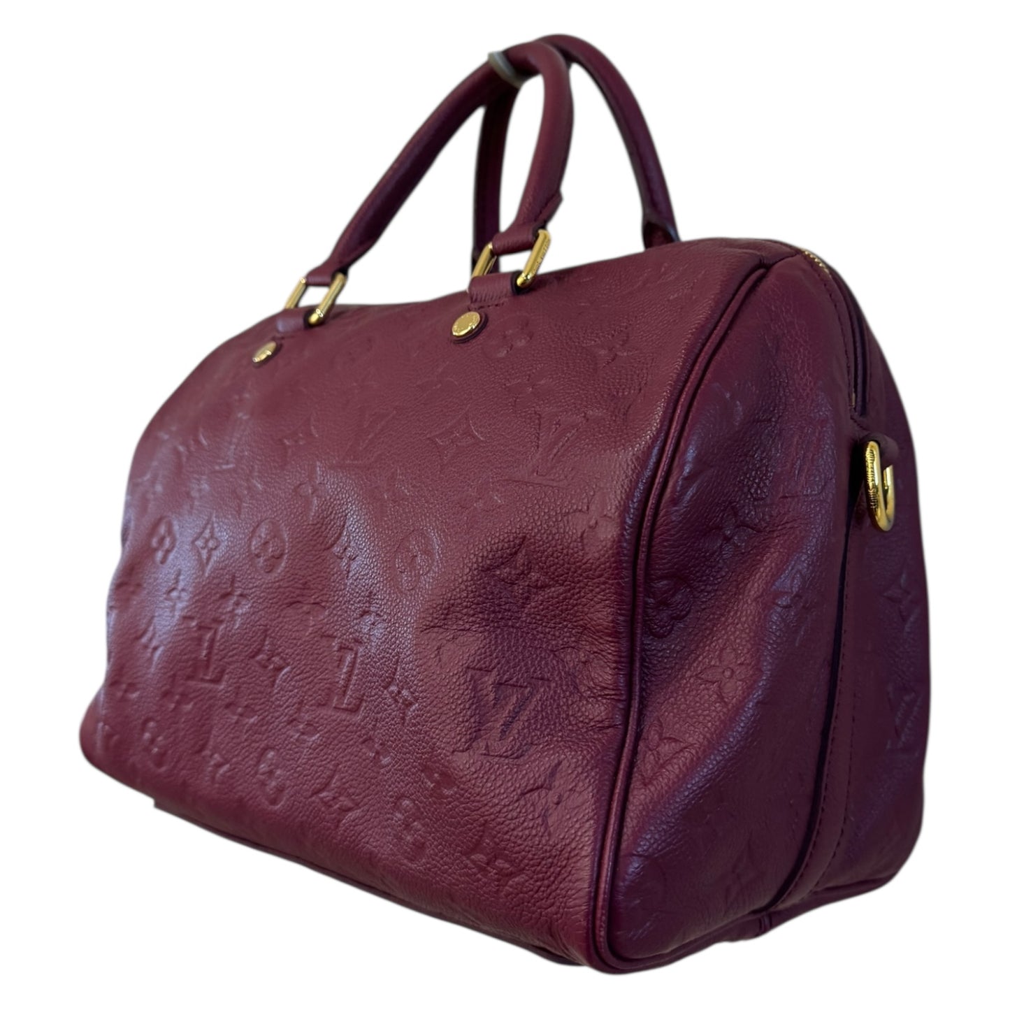 Louis Vuitton Speedy Bandouliere 30 in Burgundy Leather