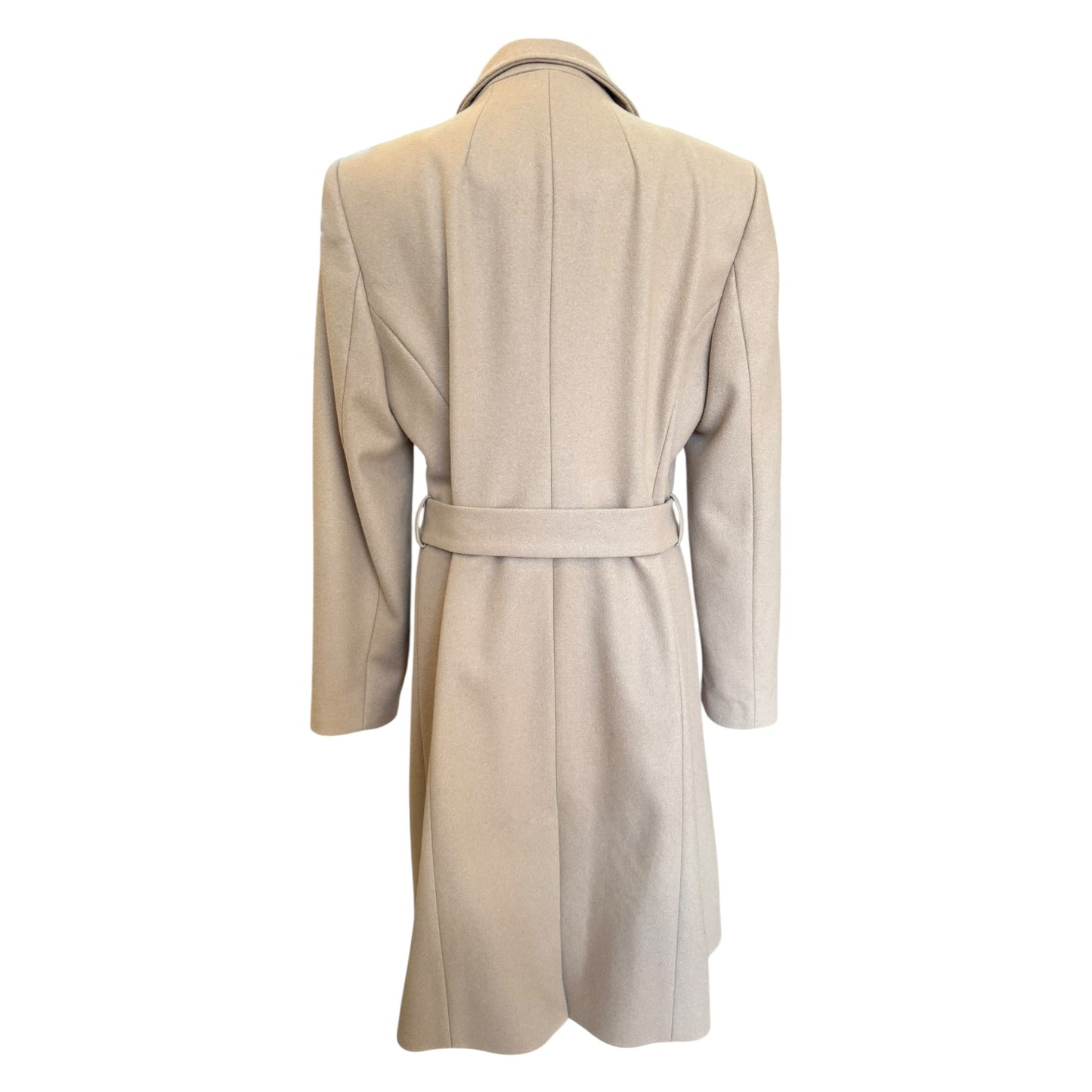 Ted Baker Sandra Beige Wool Blend Wrap Coat - 12/14