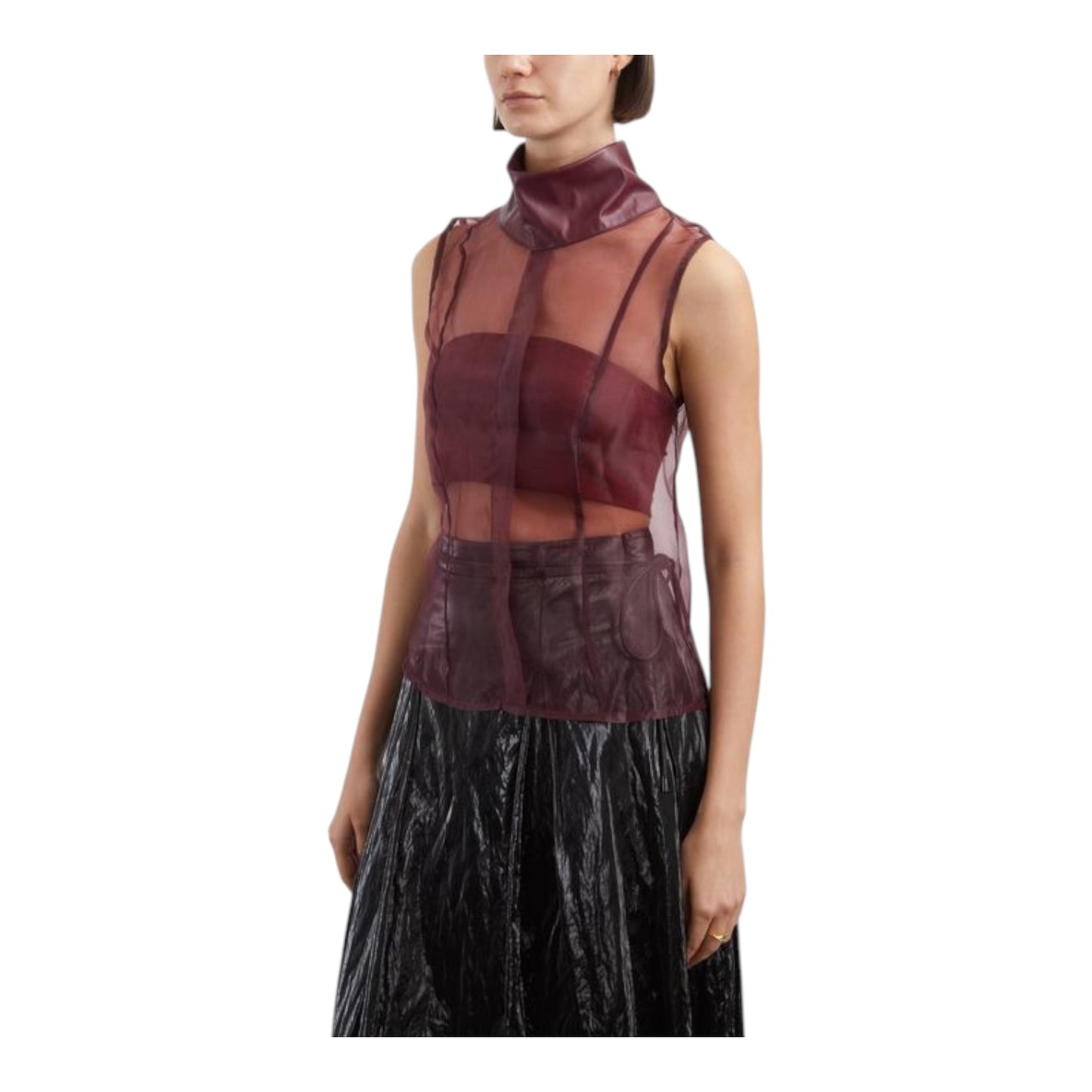 Coloma's Fiorella Burgundy Organza Top - 8/10 - NEW