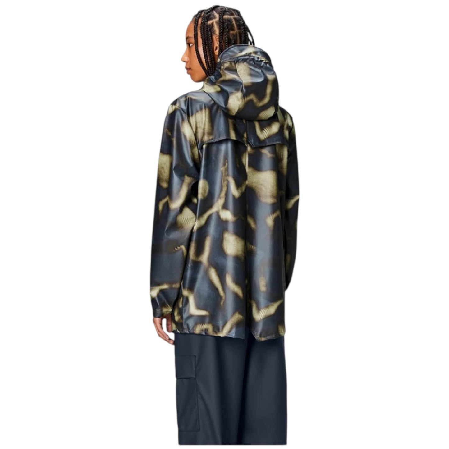 Rains Purple and Green Abstract Rain Coat - 10