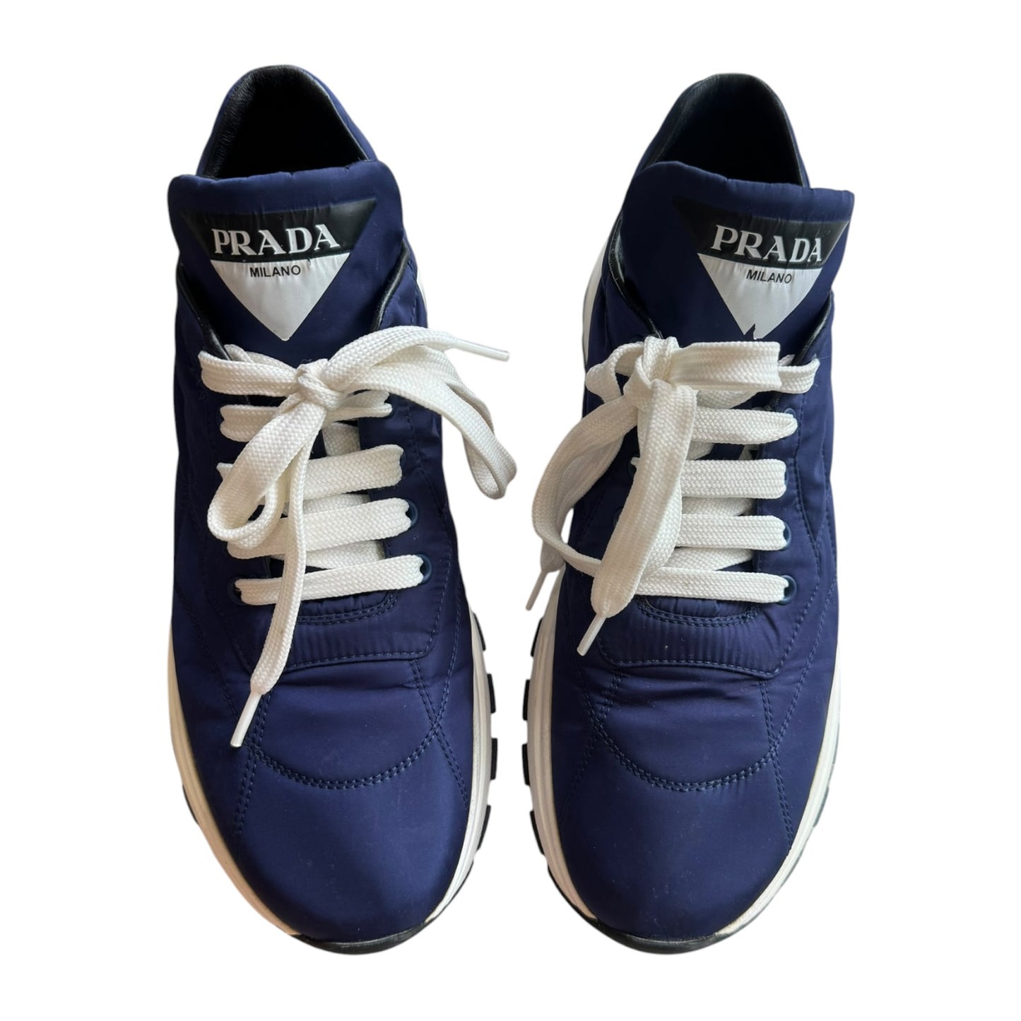 Prada Prax 01 Navy White Trainers - 38/5