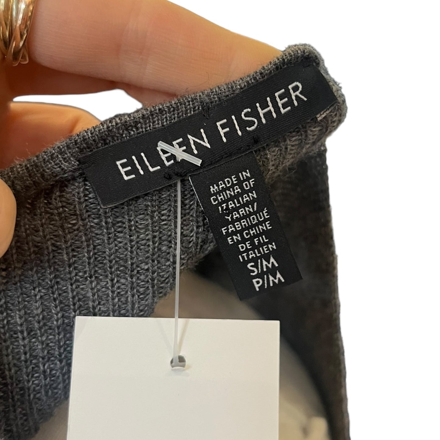 Eileen Fisher Grey Merino Wool Cardigan