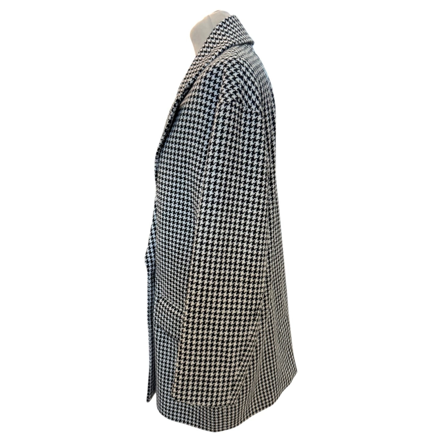 Mayla Black and White Houndstooth Coat - 14/16