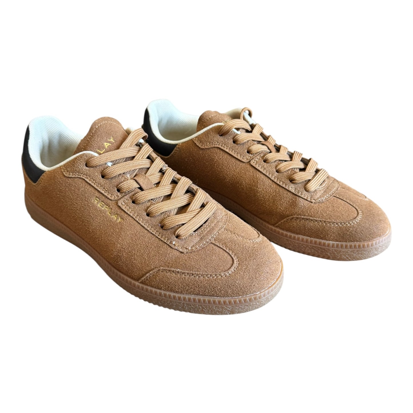 Replay Tan Suede Trainers - 39/6