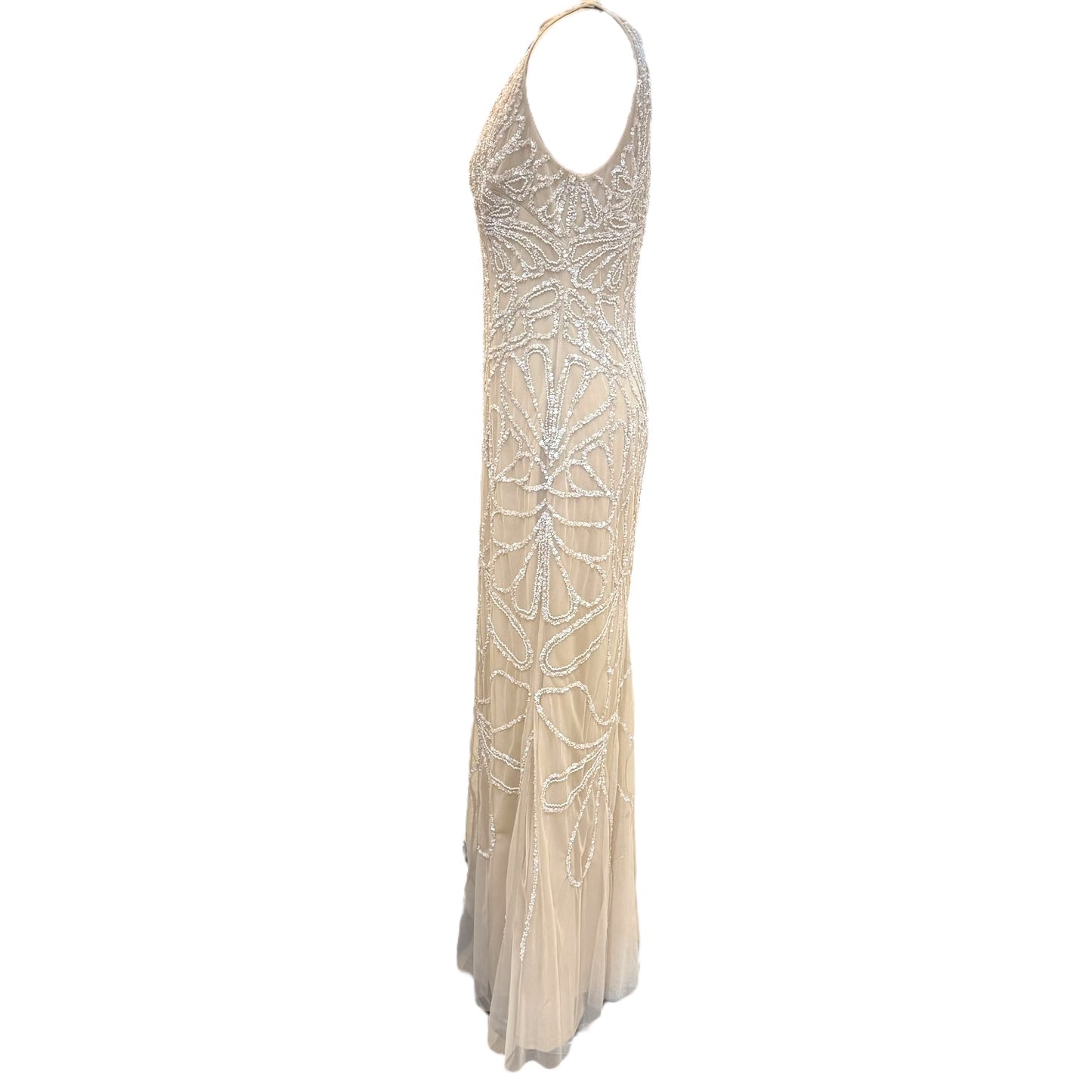 Adrianna Papell Cream Sequin Formal Dress - 10/12 - NEW