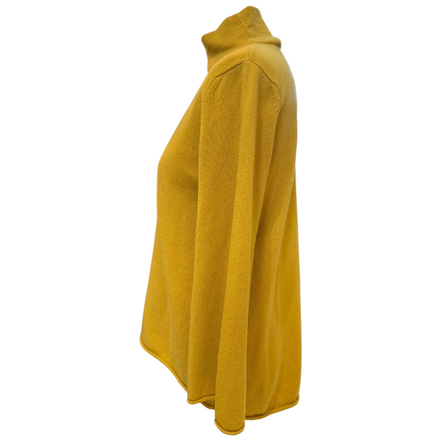 Kangra Mustard Wool, Cashmere and Silk Polo Neck - 10/12