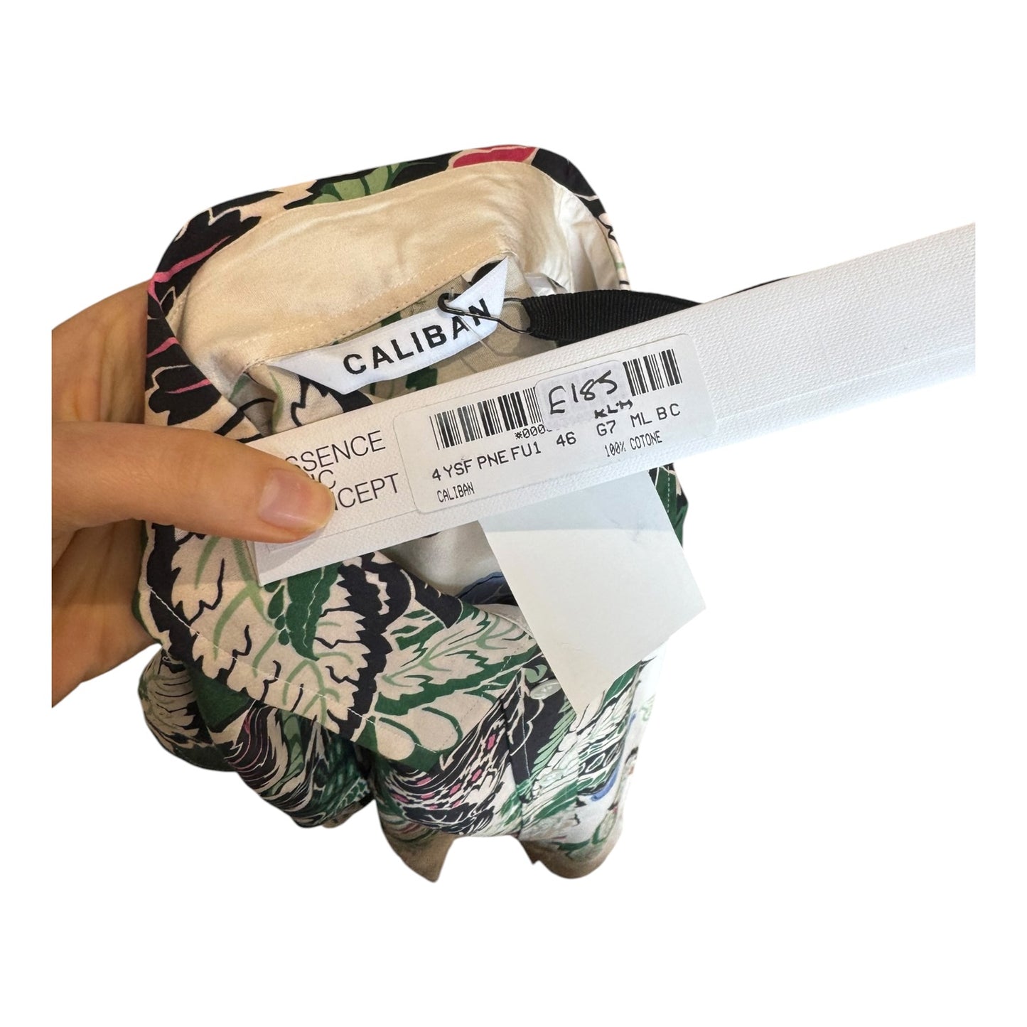 Caliban Botanical Print Cotton Shirt - 12/14 - NEW