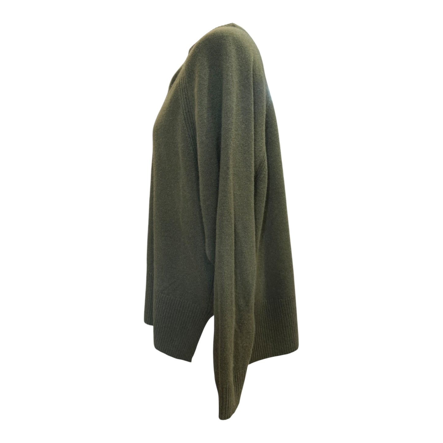 Whistles Khaki Ultimate Cashmere Crew Neck - 12