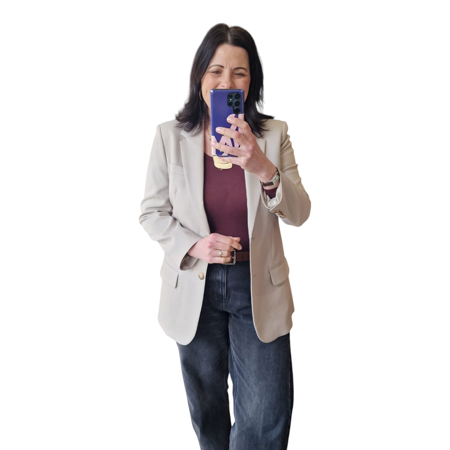 Joseph Jackie Taupe Wool Blazer - 12