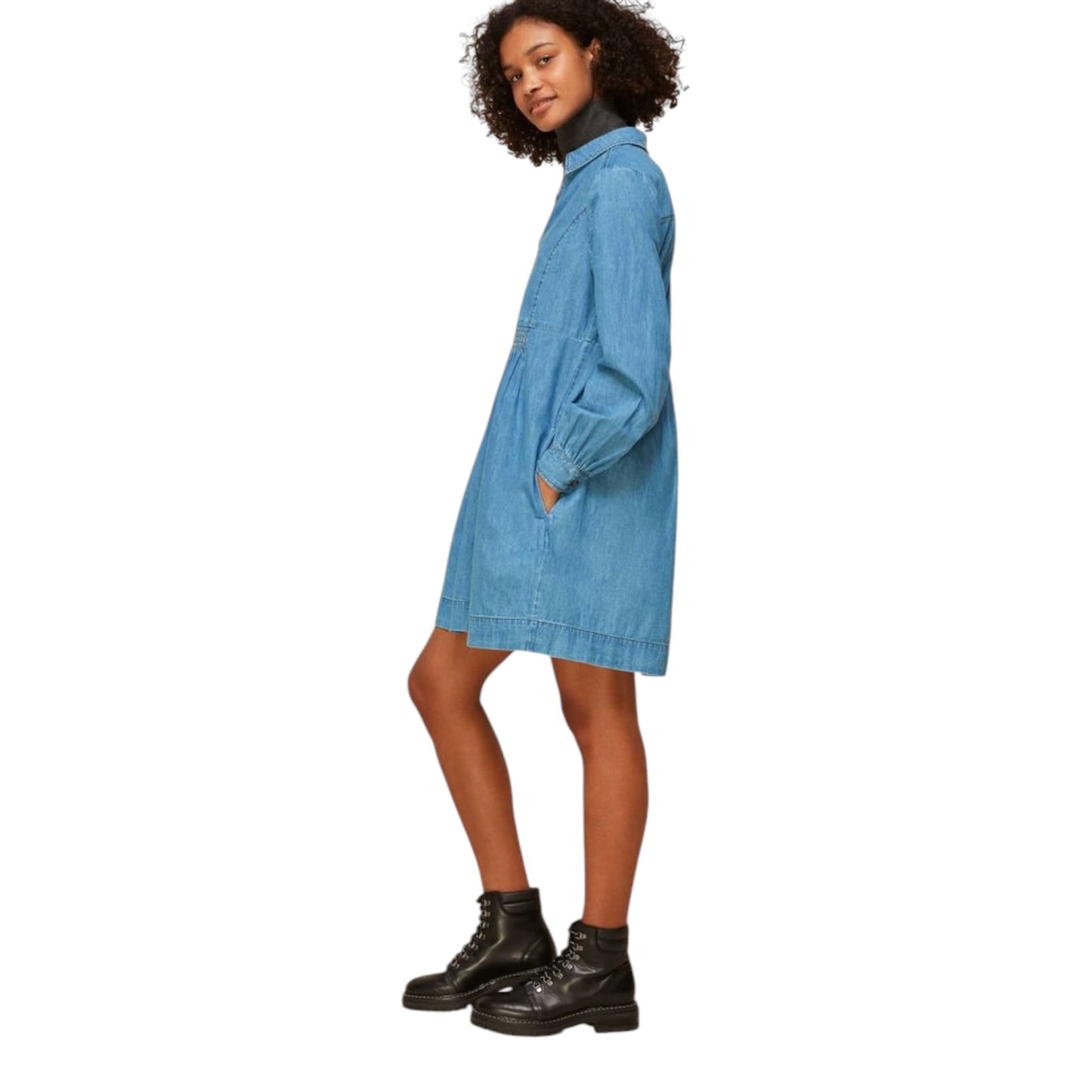 Whistles Denim Chambray Dress - 16 - NEW