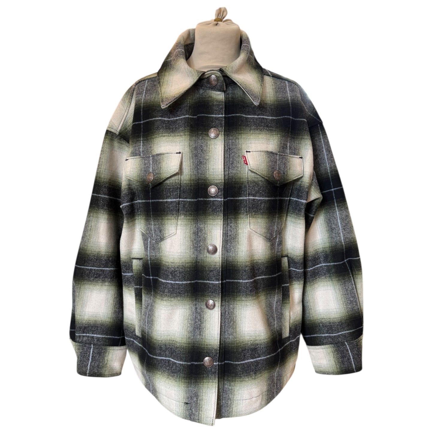 Levi's Dark Green Wool Shacket - 14/16