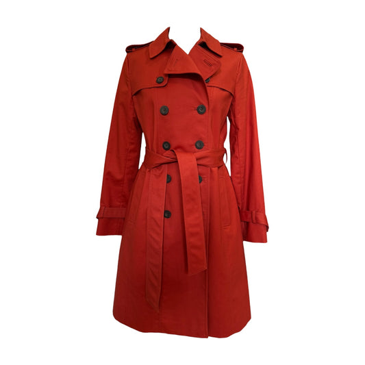 Hobbs Rust Orange Double Breasted Coat - 10