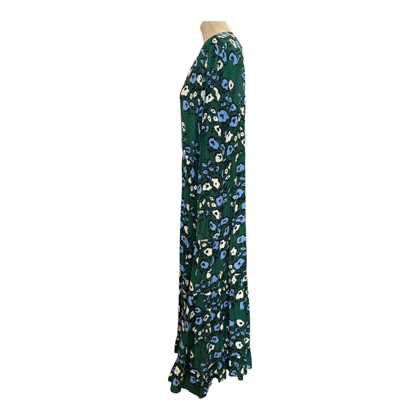 Jigsaw Blue and Green Floral Midi Dress - 14