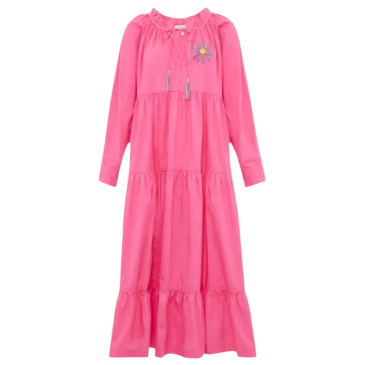 Mira Mikati Pink Embroidered Maxi Dress - 10
