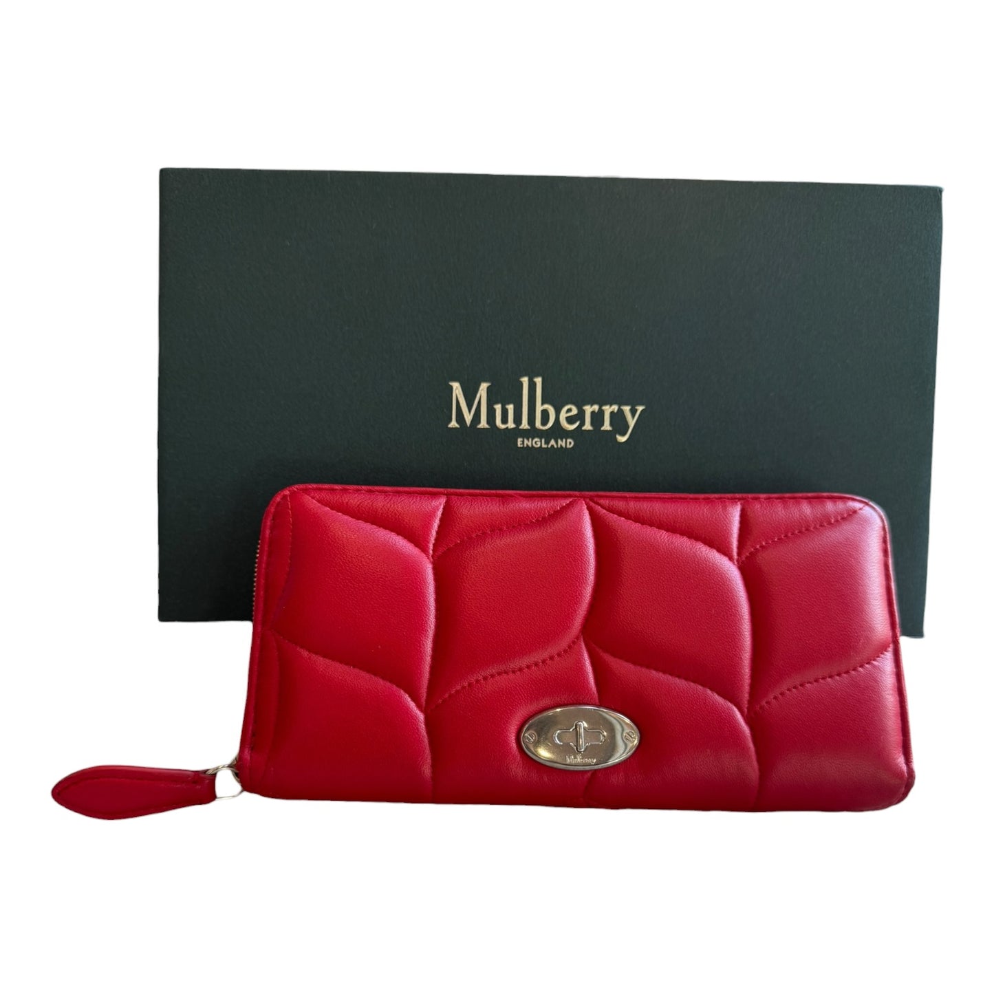 Mulberry Softie Long Card Wallet in Lancaster Red