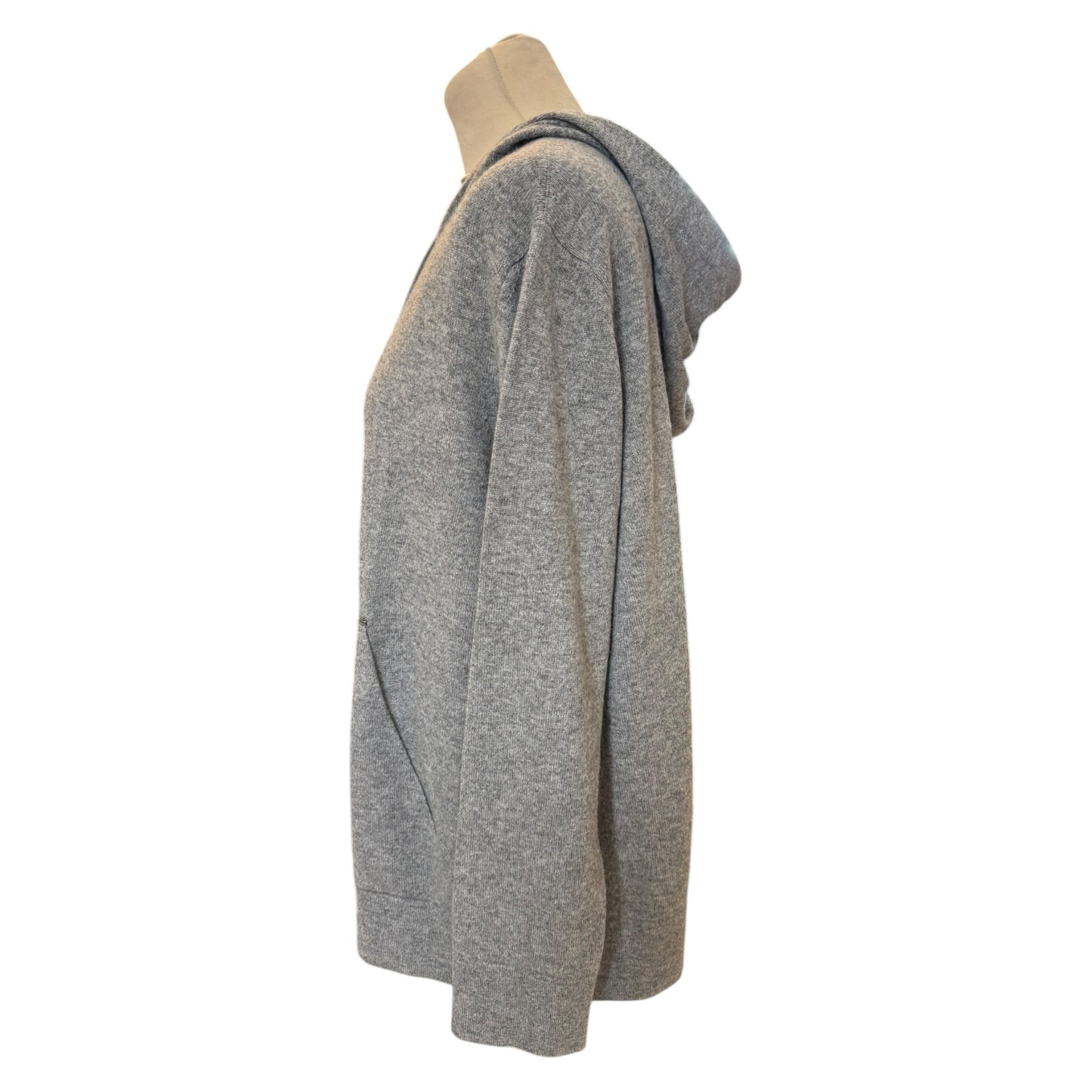 Fabiana Filippi Grey Hooded Zipped Cardigan - 14