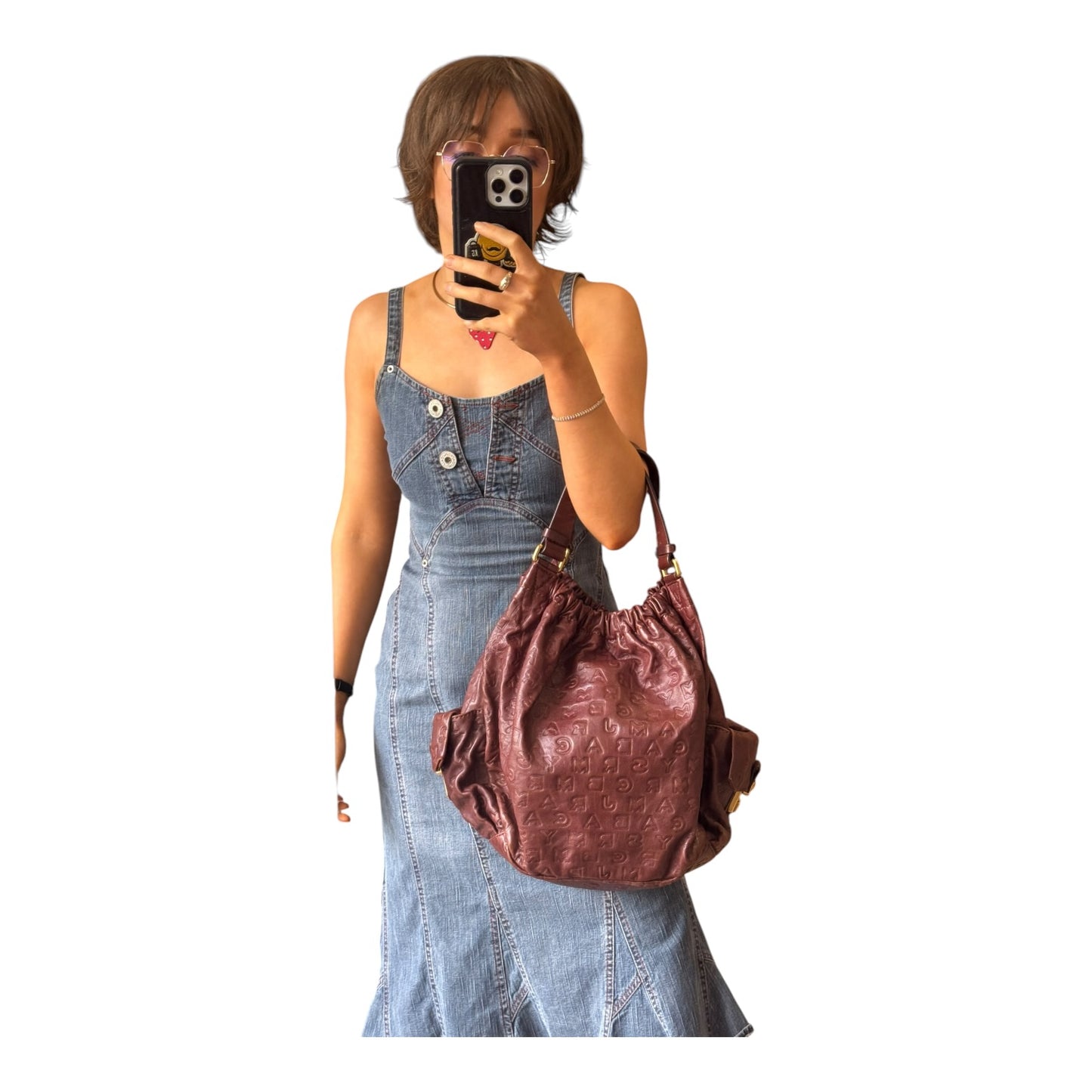 Marc Jacobs Conker Embossed Hobo Tote Bag