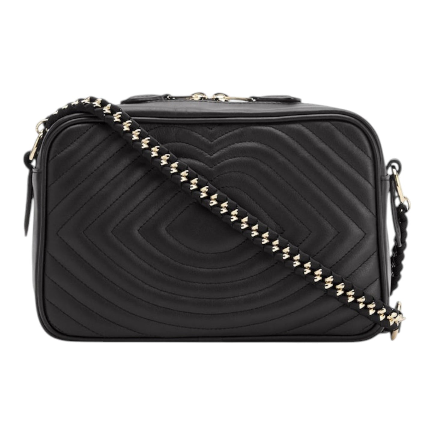Lulu Guinness Black Small Lip Ripple Bella Bag - NEW