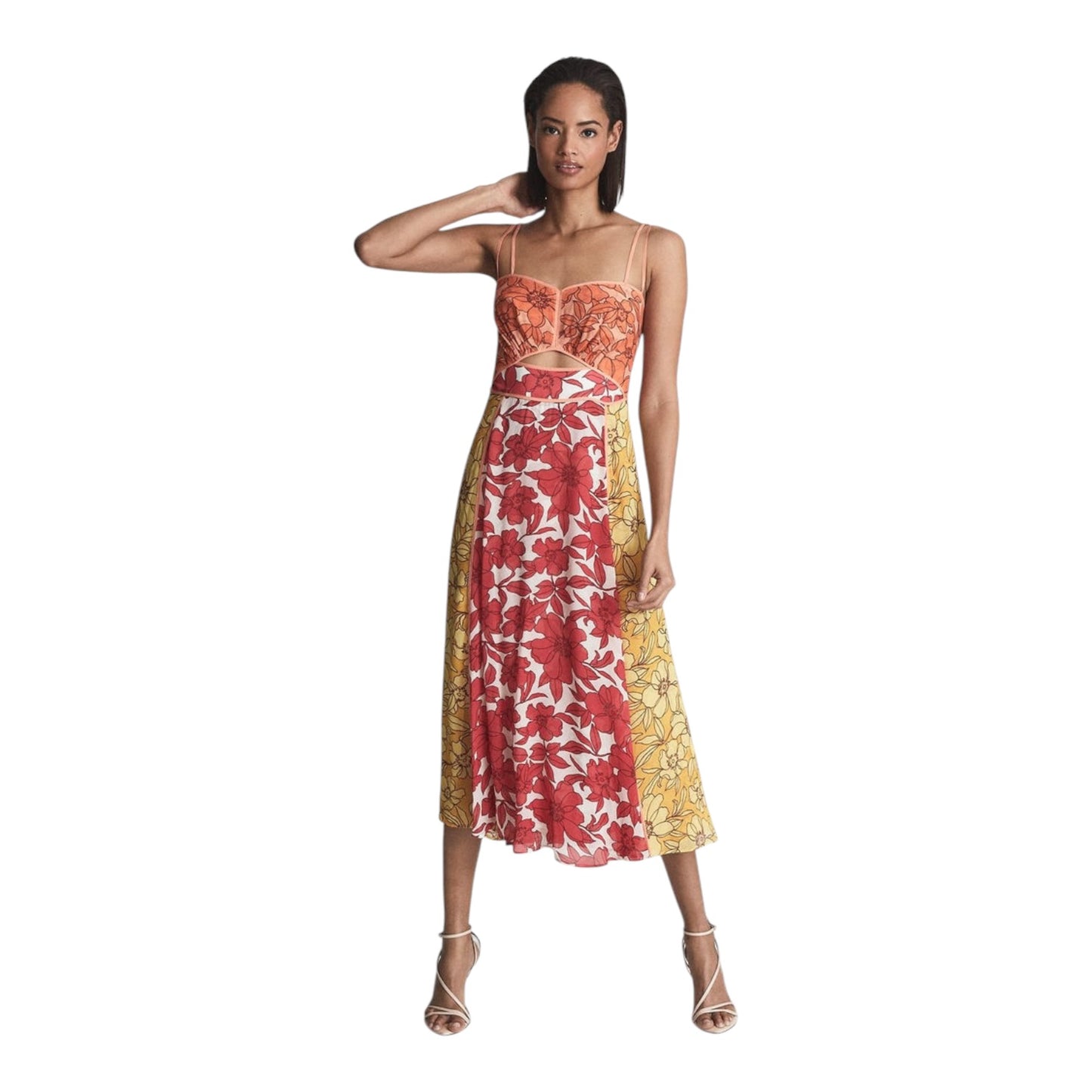 Reiss Isla Cut-Out Midi Dress - 8