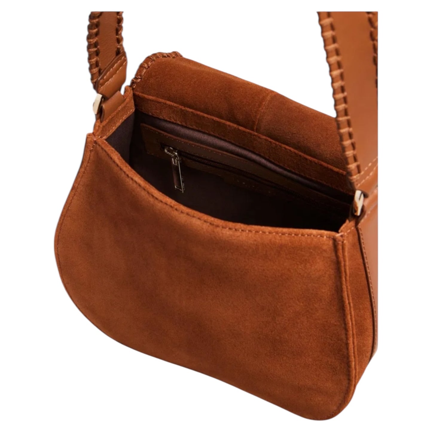 Ted Baker Kalrin Suede Studded Saddle Bag