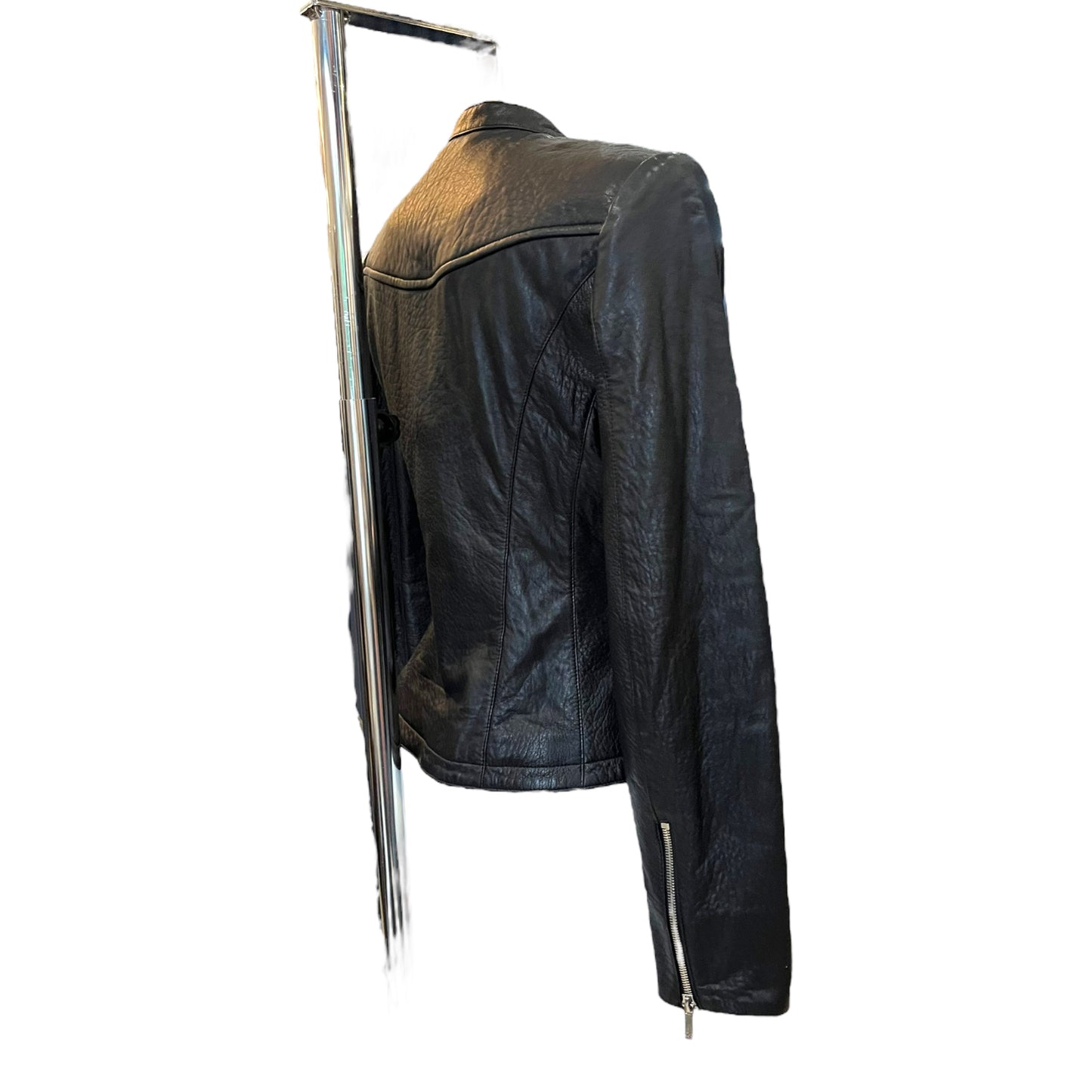 Diane Von Furstenberg Black Leather Jacket