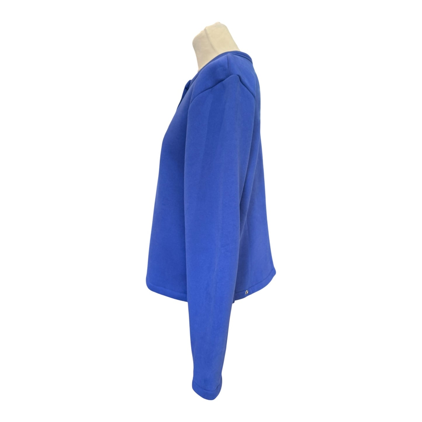 Agnes B Mid Blue Le Classique Snap Cardigan - 14/16