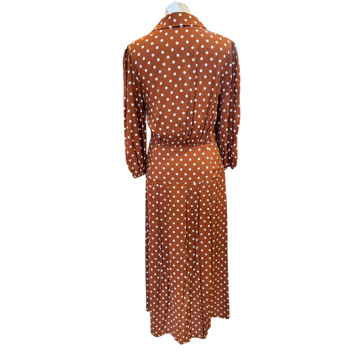 Rixo Izzy Copper Spot Dress - 8/10