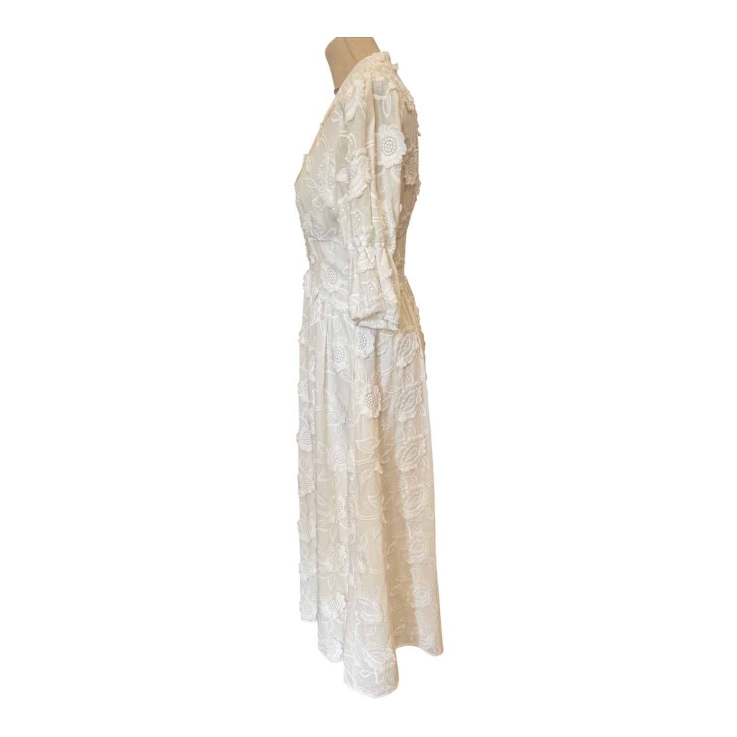 Vita Grace Sierra Embroidered Cotton Summer Day Dress - 8/10