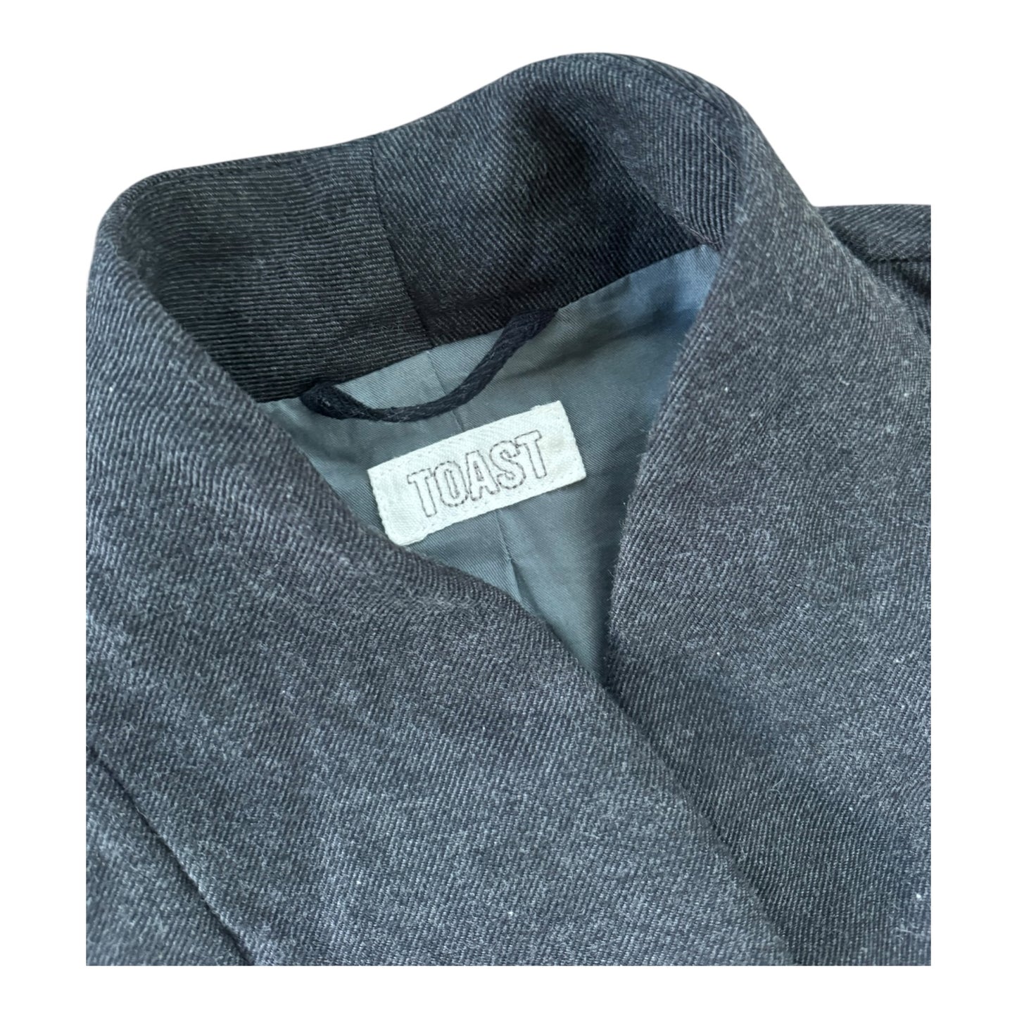 Toast Wool and Cotton Dark Grey Coat - 16/18