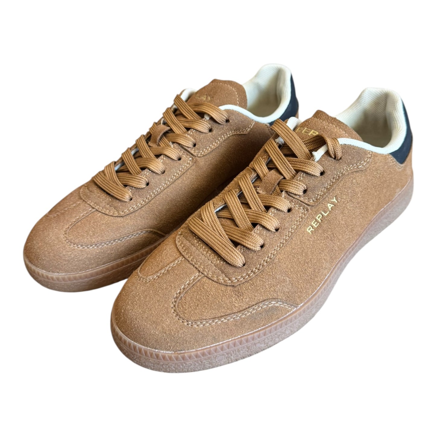 Replay Tan Suede Trainers - 39/6