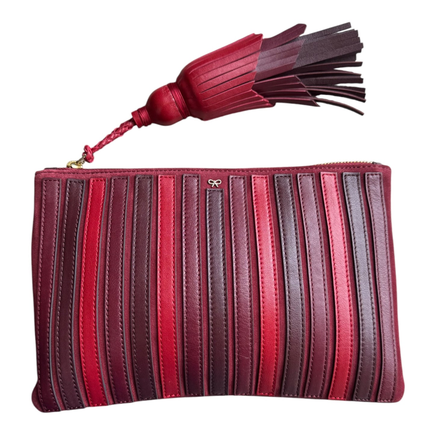 Anya Hindmarch Red and Burgundy Clutch