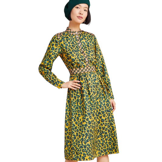 Scotch and Soda Yellow Leopard Dress - 12