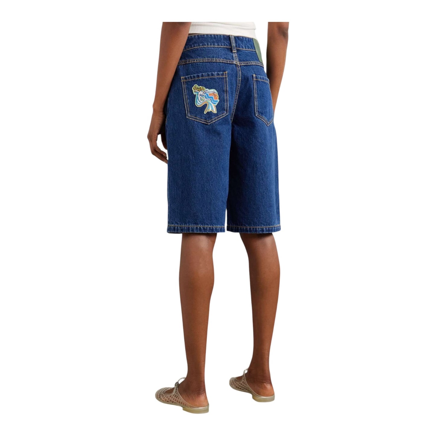 Alémais Speedy Appliquéd Denim Shorts - 14/16