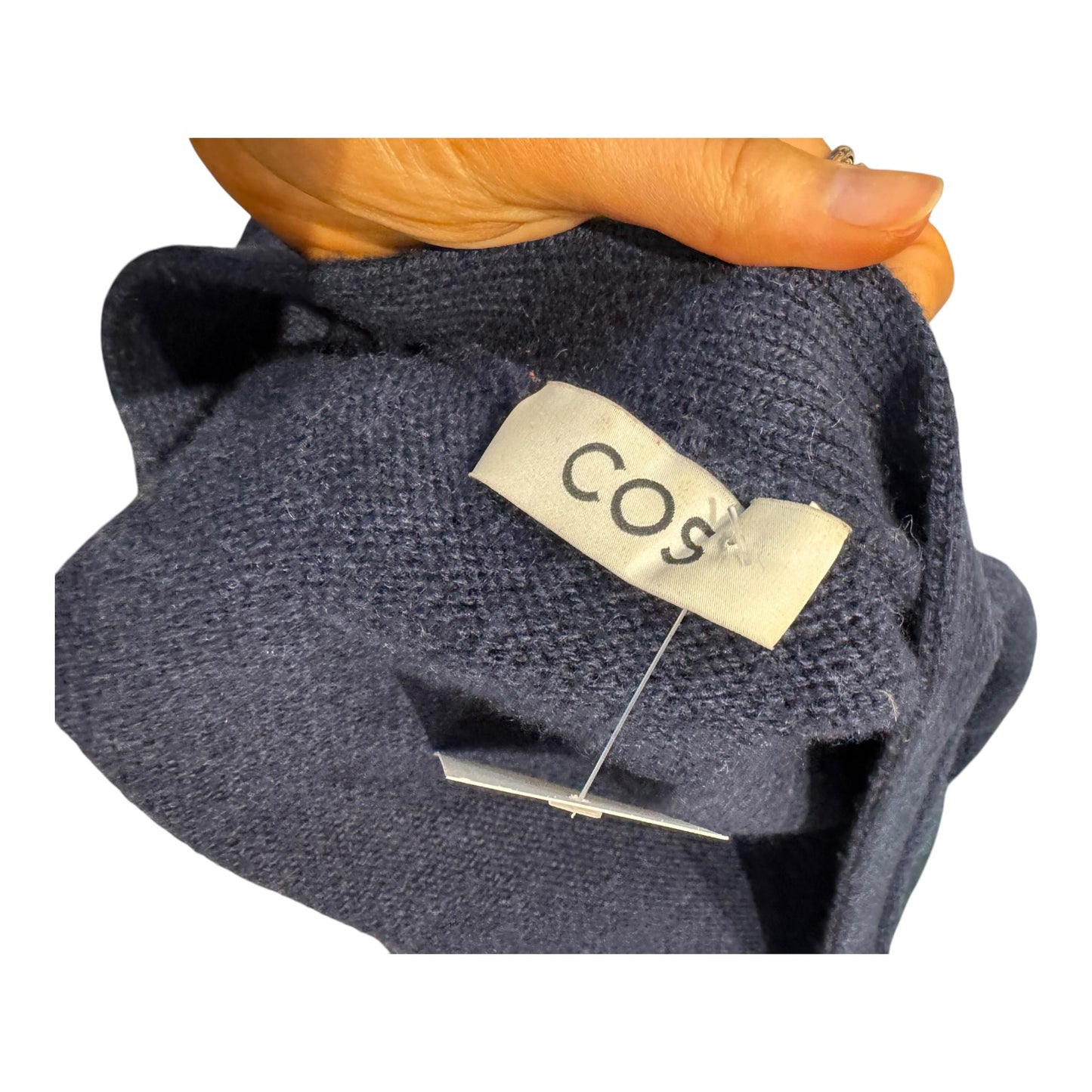 COS Navy Wool Cardigan - 14/16