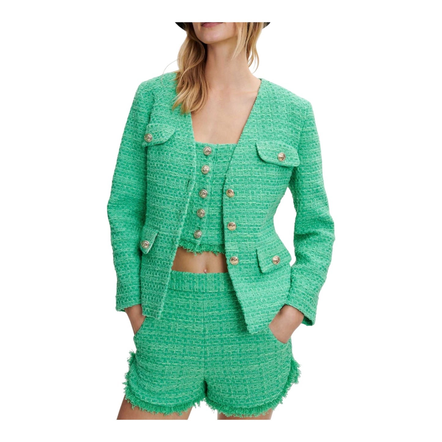 Maje Green Tweed Three Piece Set - 8/10
