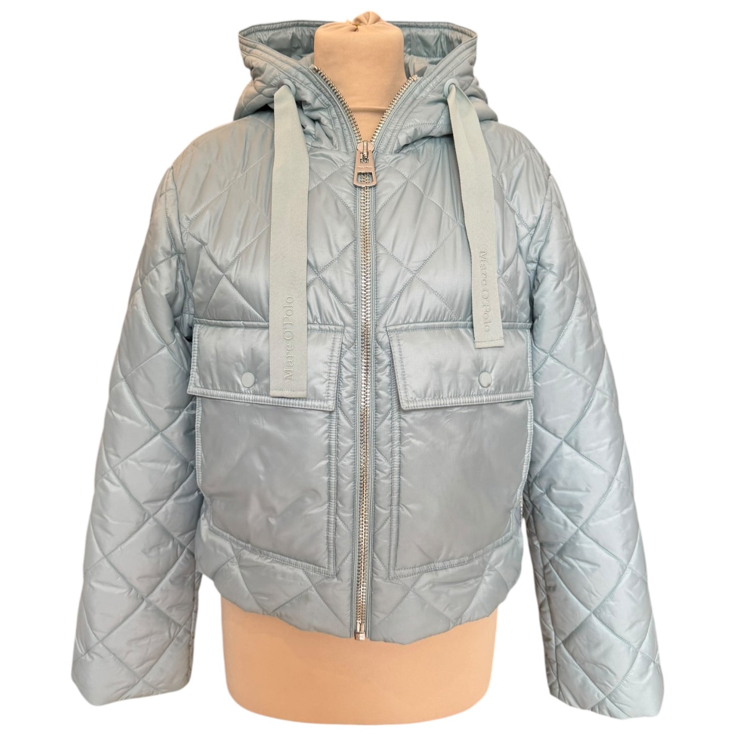 Marc O'Polo Light Blue Crop Puffer Jacket - 10/12