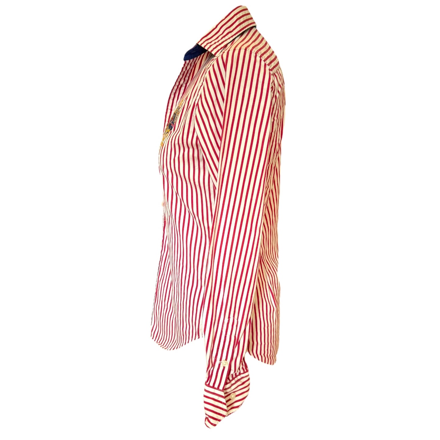 Ralph Lauren Red and White Stripe Shirt - 8