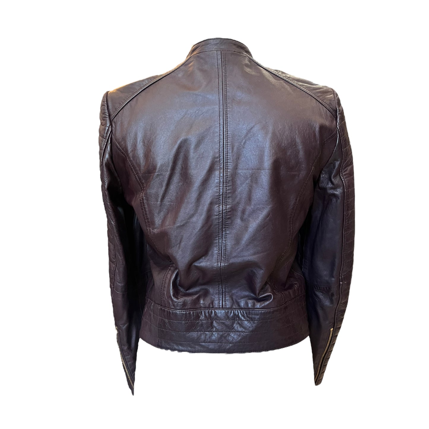 InWear Maroon Leather Jacket