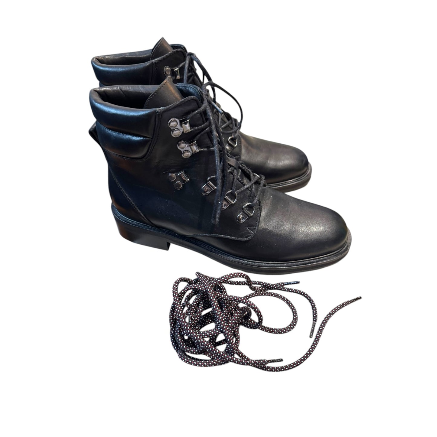 Claudie Pierlot Black Lace Up Boots - 7 - NEW