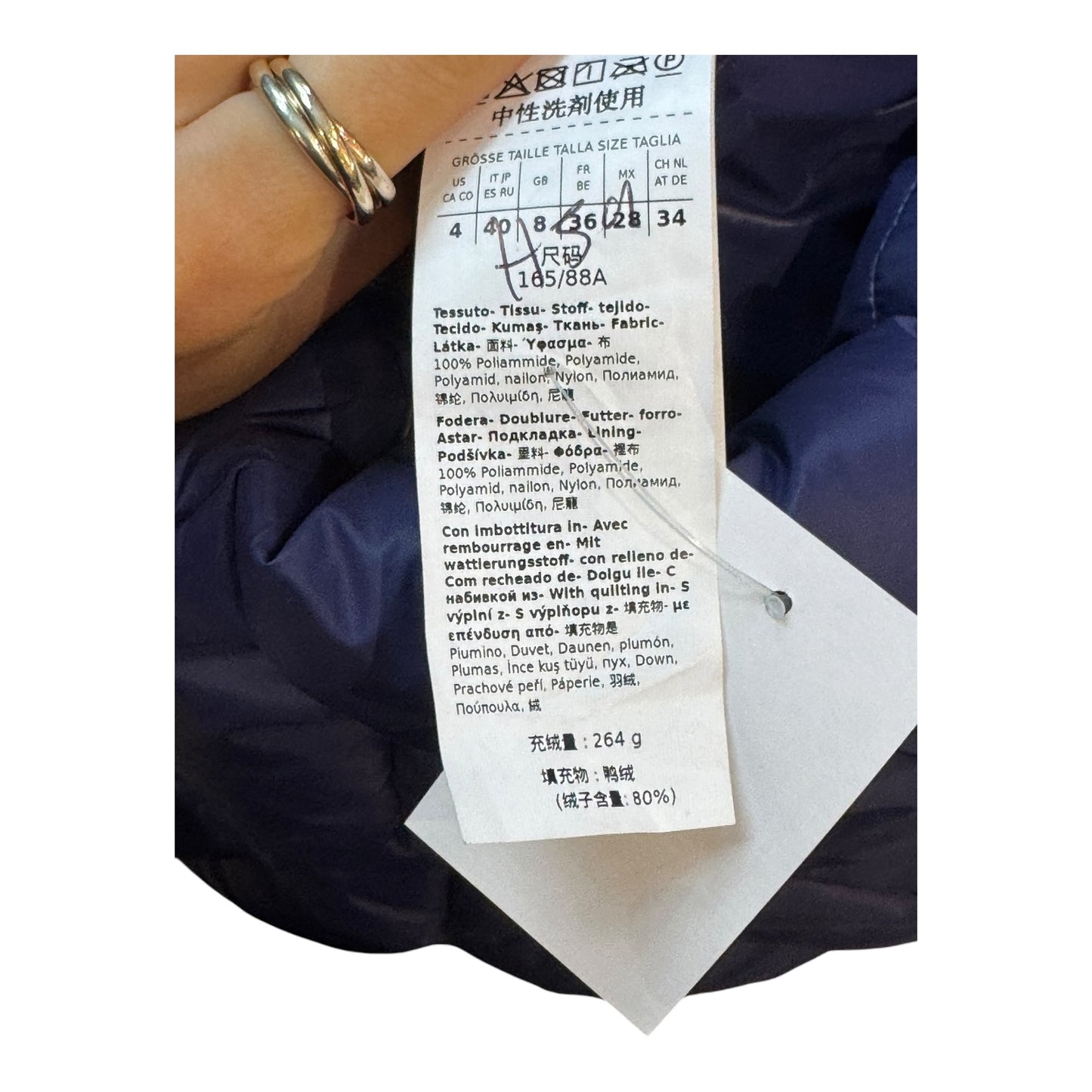Marella Navy Puffer Coat - 8/10