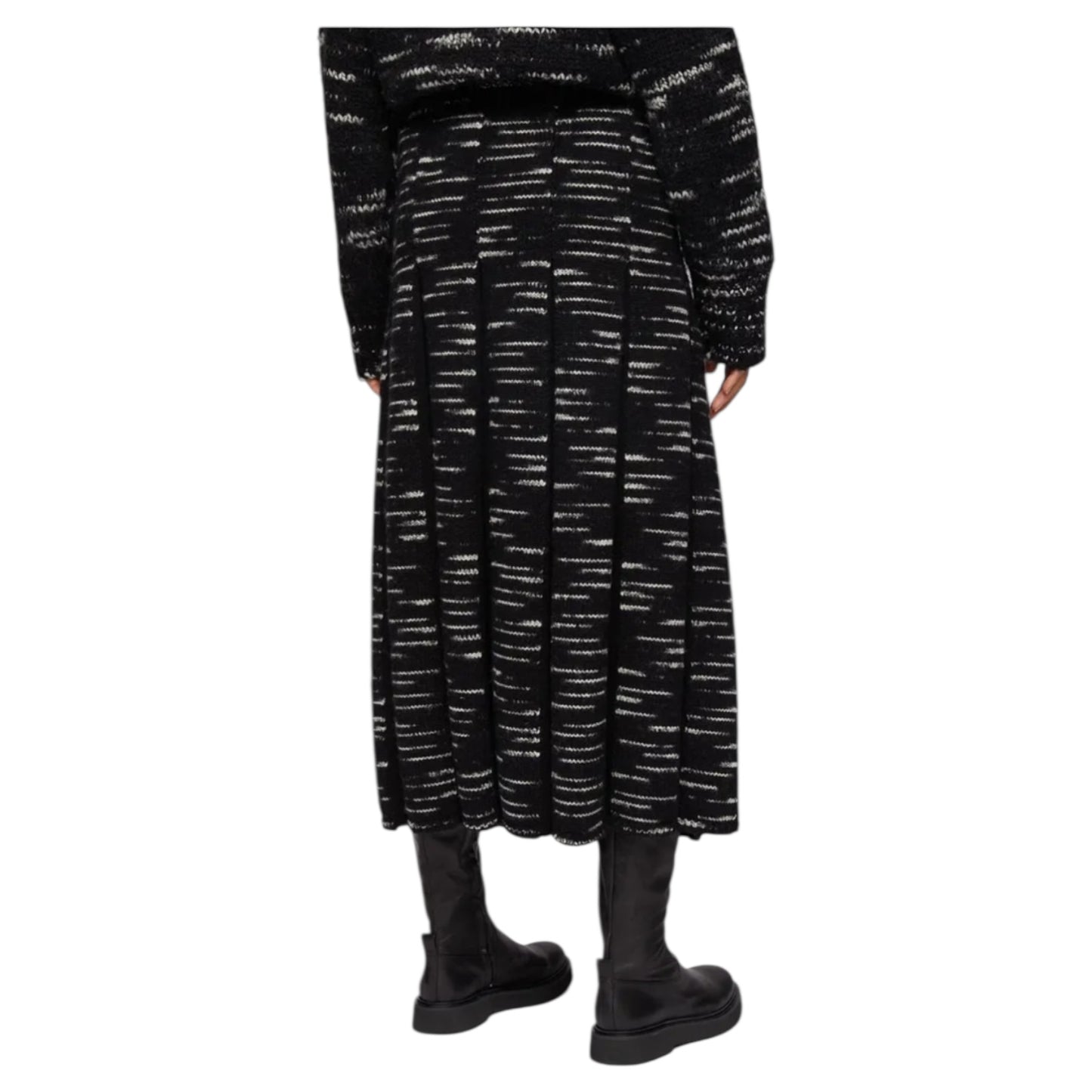 Joseph Black and White Printed Yarn Skirt - 10