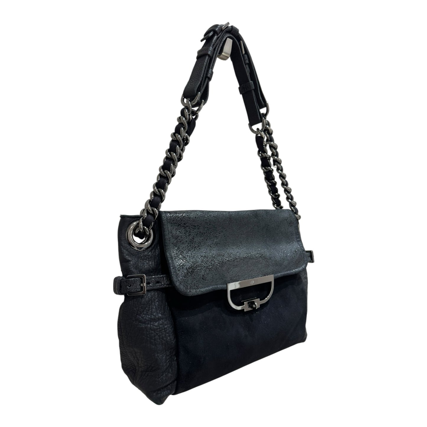 Mulberry Jenah Black Leather and Suede Bag