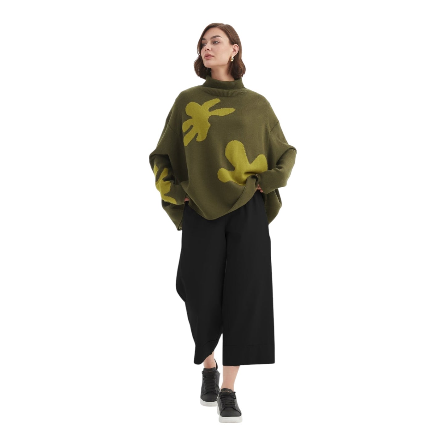 Tirelli Khaki Splatter Print Knit - 12/14